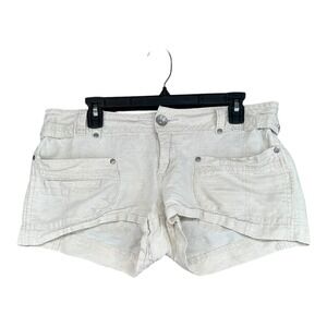 BKE Women's 29 Leah Linen Blend Shorts Beach Coastal Summer Y2K